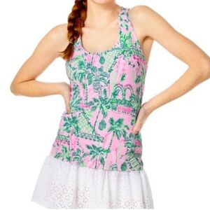 Lilly Pulitzer Pink and Green Tank Top
